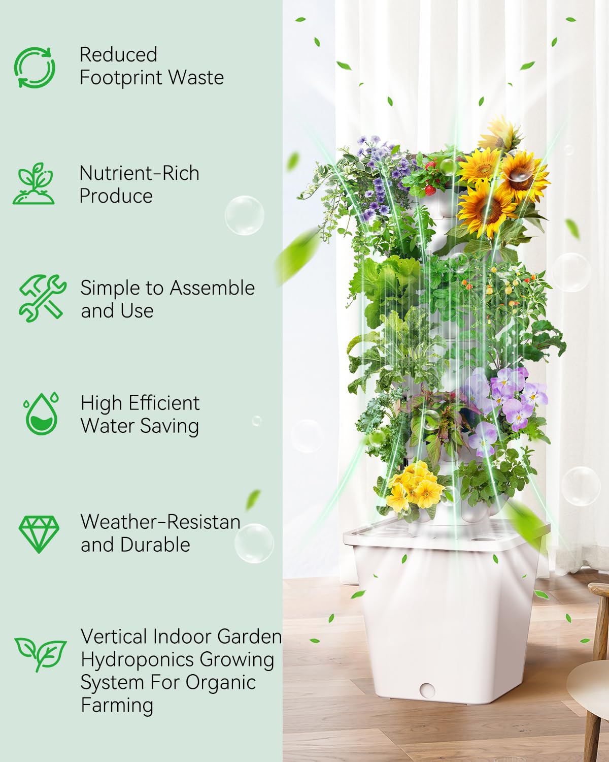 GOUJIN × BOTANIZE (A) Amazon.com : SJZX Hydroponics Growing System, 18 pods Vertical